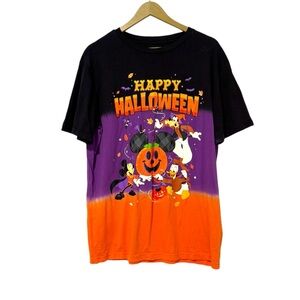 Disney Store Size Medium Orange Purple Ombré Halloween Graphic Tee Shirt Travel